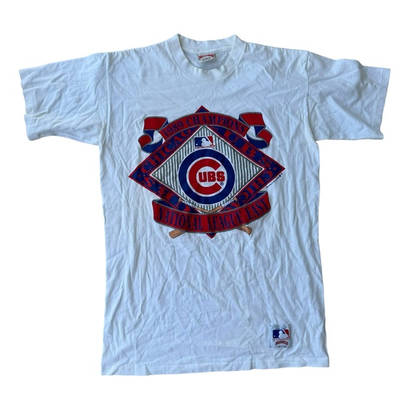1989 Nutmeg Chicago Cubs MLB World Series Champions Graphic Tee Shirt Baseball - Picture 3 of 8